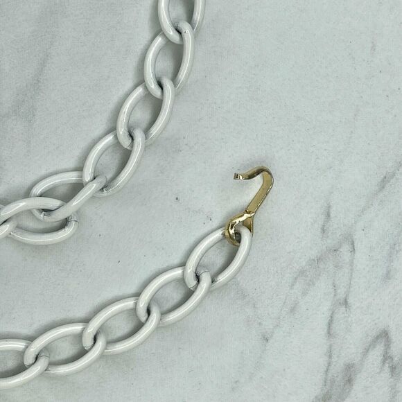 White Beehive Swirl Tassel Charm Chain Link Belt Extra Small/Small (XS/S) ✨ - Picture 11 of 11